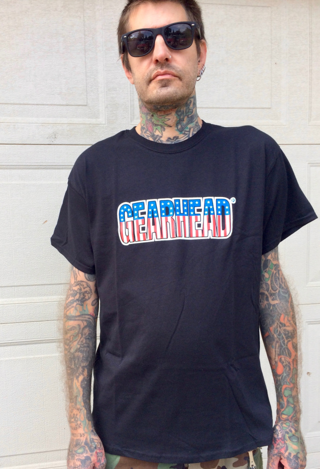 The Evel Gearhead T-Shirt pulls the cool red white and blue theme from ...